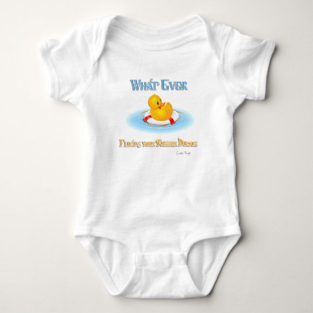 Was auch immer Ihr Gummiduckie schwimmt Baby Strampler (Vorderseite)