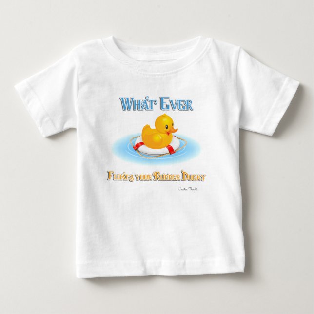 Was auch immer Ihr Gummihandschuh schwimmt Baby T-shirt (Vorderseite)