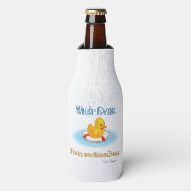 Was auch immer Ihr Gummihandschuh schwimmt Flaschenkühler (Flaschenvorderseite)