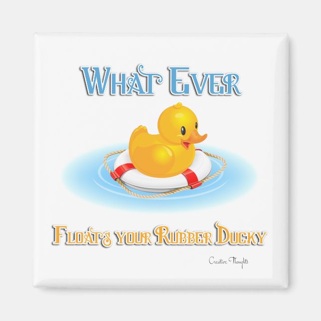 Was auch immer Ihr Gummihandschuh schwimmt Magnet (Vorne)