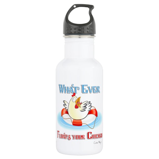 Was auch immer Ihr Hühnchen 2 schwimmt Trinkflasche (Vorderseite)