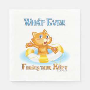 Was auch immer Ihr Kitty schwimmt Serviette