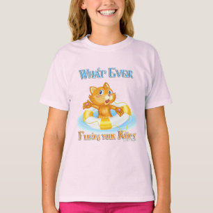 Was auch immer Ihr Kitty schwimmt T-Shirt