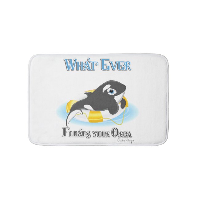 Was auch immer Ihr Orca Whale schwimmt Badematte (Vorderseite)