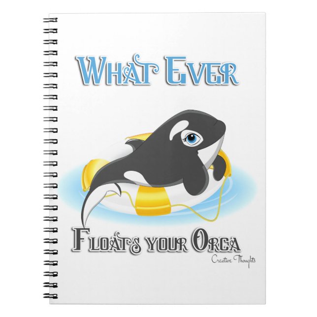Was auch immer Ihr Orca Whale schwimmt Notizblock (Vorderseite)