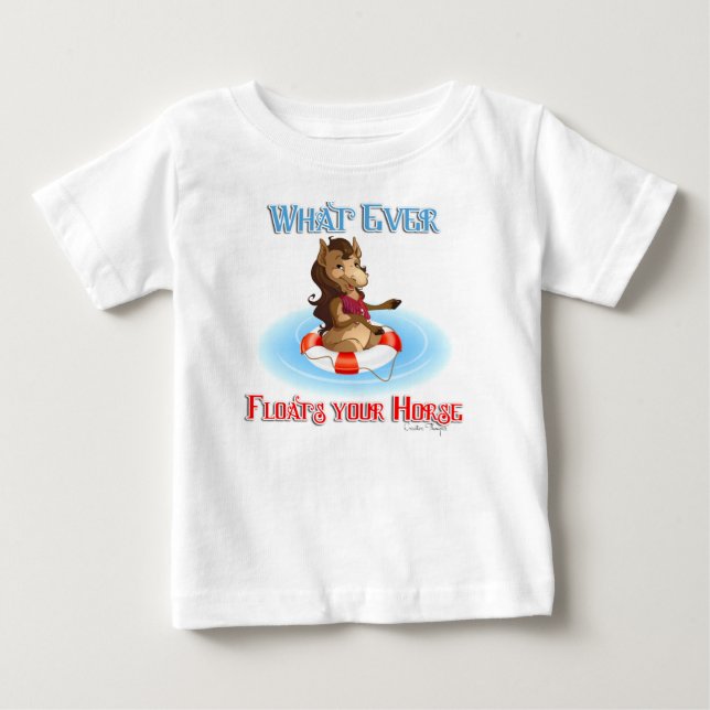 Was auch immer Ihr Pferd schwimmt Baby T-shirt (Vorderseite)