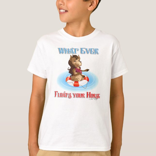 Was auch immer Ihr Pferd schwimmt T-Shirt (Vorderseite)