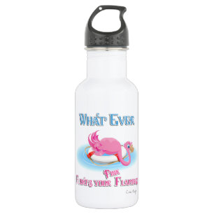 Was auch immer Ihr rosa Flamingo schweben lässt Edelstahlflasche