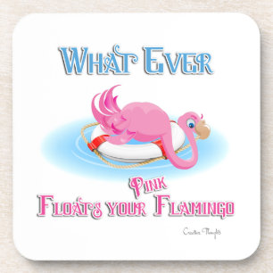 Was auch immer Ihr rosa Flamingo schweben lässt Untersetzer