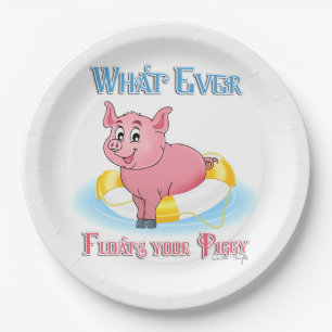 Was auch immer Ihr Schweine schwebt Pappteller