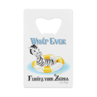 Was auch immer Ihr Zebra schweben lässt 4 Geldbeutel Flaschenöffner