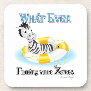 Was auch immer Ihr Zebra schweben lässt 4 Getränkeuntersetzer