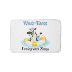 Was auch immer Ihr Zebra schweben lässt Badematte