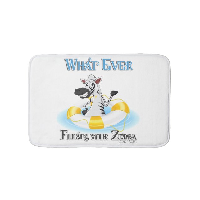 Was auch immer Ihr Zebra schweben lässt Badematte (Vorderseite)