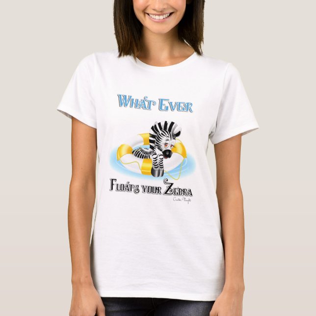 Was auch immer Ihr Zebra schwimmt 3 T-Shirt (Vorderseite)
