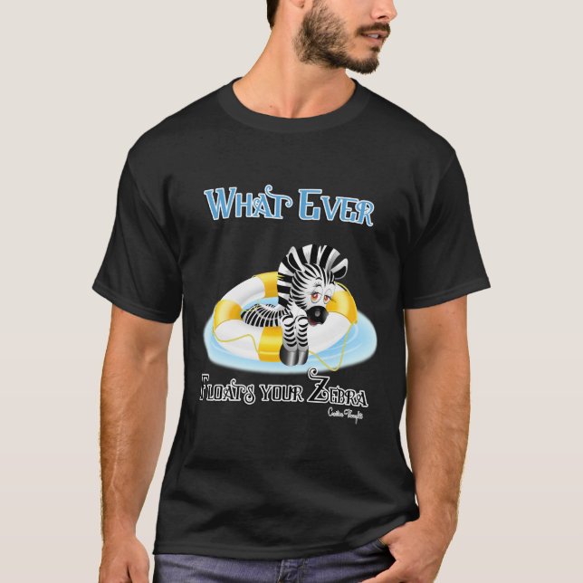 Was auch immer Ihr Zebra schwimmt 3 T-Shirt (Vorderseite)