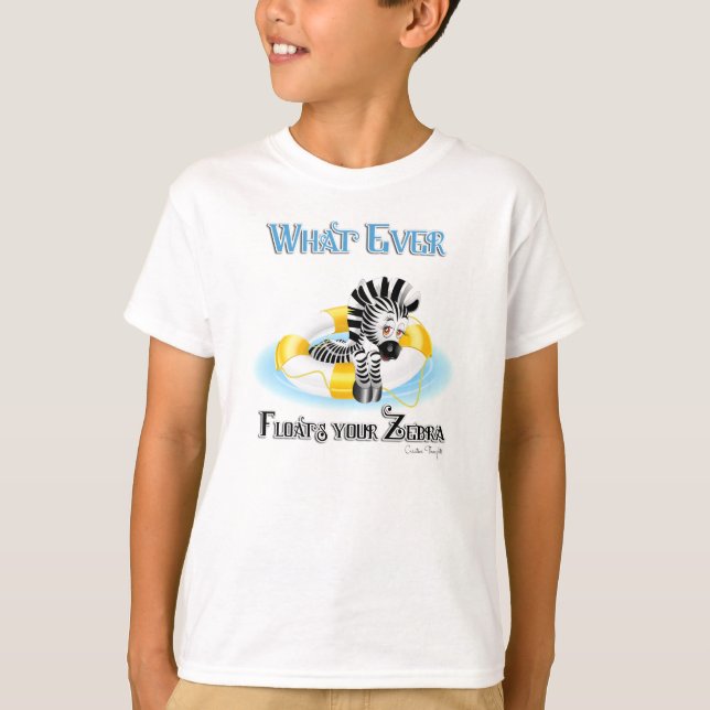 Was auch immer Ihr Zebra schwimmt 3 T-Shirt (Vorderseite)