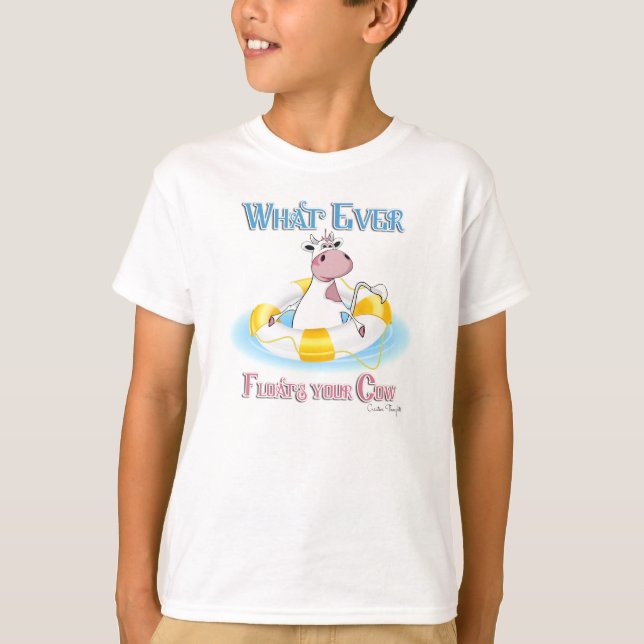 Was auch immer Ihre Kuh schwimmt 2 T-Shirt (Vorderseite)