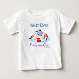 Was auch immer Ihre Kuh schwimmt 3 Baby T-shirt