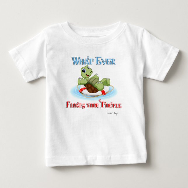 Was auch immer Ihre Schildkröte schwimmt Baby T-shirt (Vorderseite)