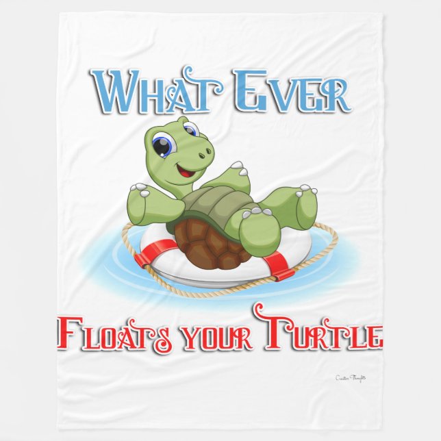 Was auch immer Ihre Schildkröte schwimmt Fleecedecke (Vorderseite)