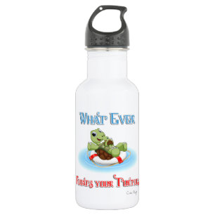 Was auch immer Ihre Schildkröten schweben Edelstahlflasche