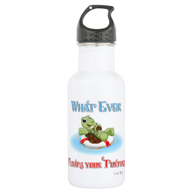 Was auch immer Ihre Schildkröten schweben Edelstahlflasche (Vorderseite)
