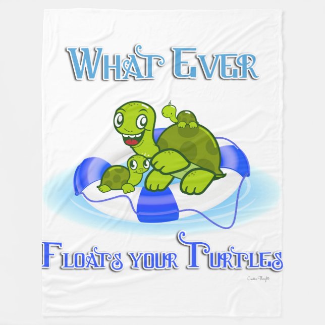 Was auch immer Ihre Schildkröten schwimmt 3 Fleecedecke (Vorderseite)