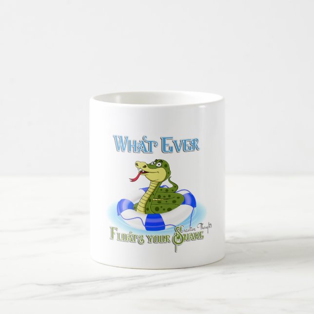 Was auch immer Ihre Schlange schweben lässt Kaffeetasse (Mittel)