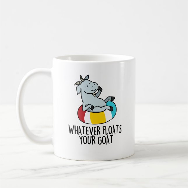 Was auch immer Ihre Ziege Funny Animal Pun schwimm Kaffeetasse (Links)