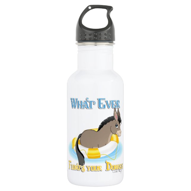 Was auch immer Ihren Esel schwimmt Trinkflasche (Vorderseite)