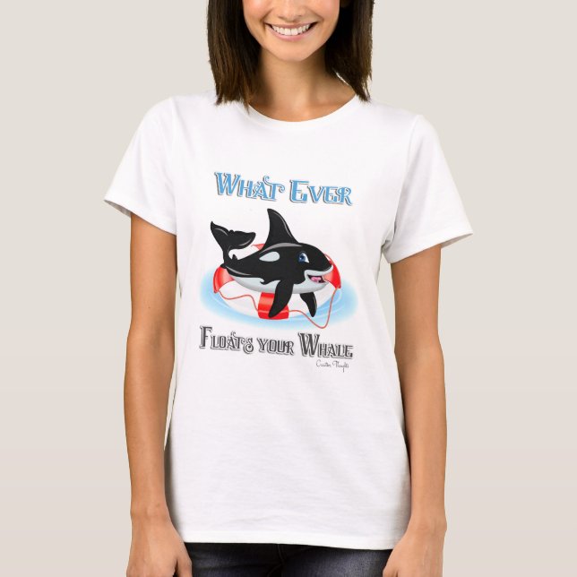 Was auch immer Ihren Wal schweben 2 T-Shirt (Vorderseite)