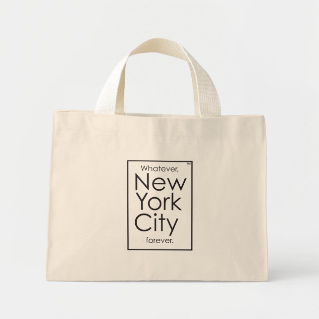 Was auch immer, New York City für immer. Mini Stoffbeutel (Vorne)