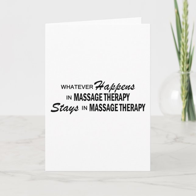 Was auch immer passiert - Massagetherapie Karte (Vorderseite)