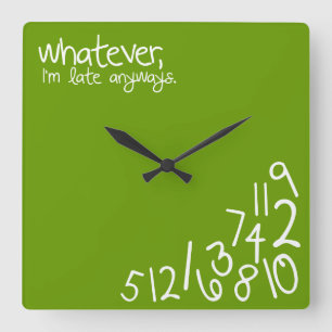 was auch immer quadratische wanduhr
