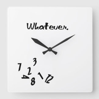 Was auch immer... quadratische wanduhr