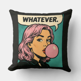 „Was auch immer“ Retro-Comic Kissen