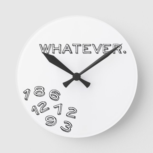 Was auch immer runde wanduhr (Vorderseite)