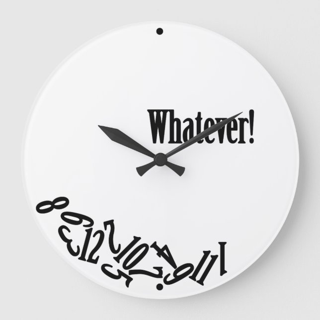 Was auch immer - Stückzahlen Große Wanduhr (Vorderseite)