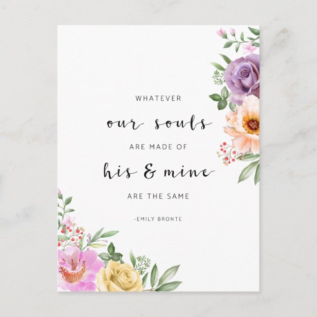 Was auch immer unsere Soule sind, Emily Bronte Postkarte (Vorderseite)