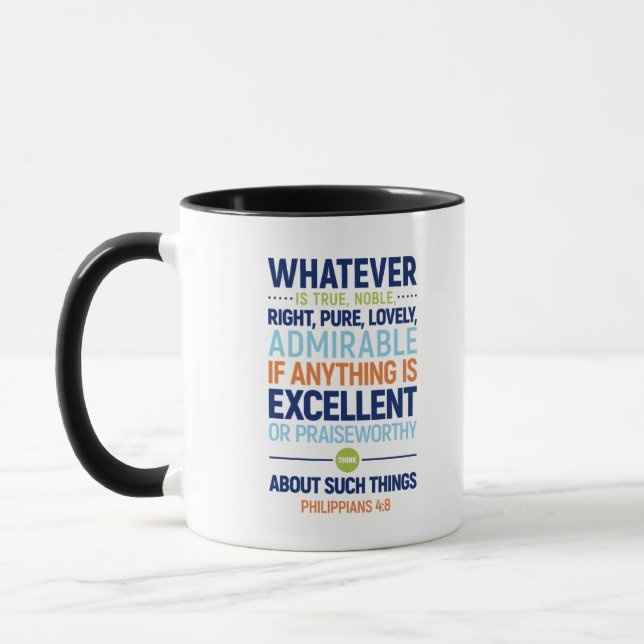 Was auch immer wahr ist, die Philippinen 4:8 Tasse (Links)