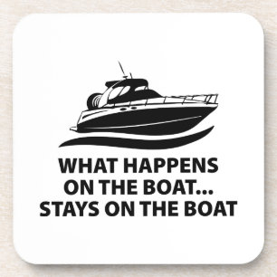 Was auf dem Boot… geschieht, bleibe auf dem Boot Untersetzer