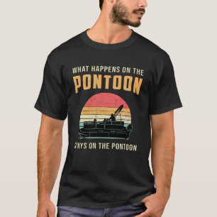 Was auf dem Pontoon-Boot-Segelboot geschieht T-Shirt