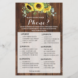 Was auf Ihrem Handy Sonnenblumen Dusche Game Card Flyer