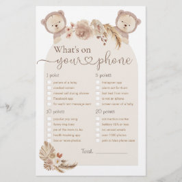 Was auf Ihrem Handy Twins Bear Baby Shower Game
