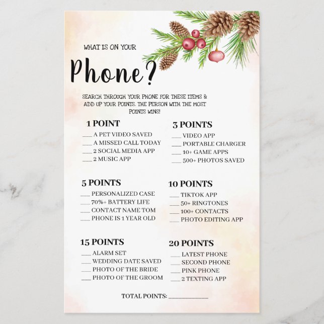 Was auf Ihrem Phone Polterabend Game Card Fly Flyer (Vorne)