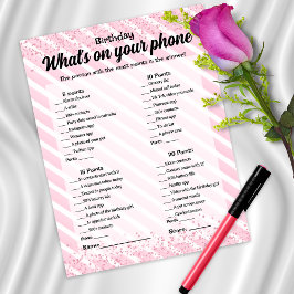 Was auf Ihrem Telefon Geburtstagsspiel