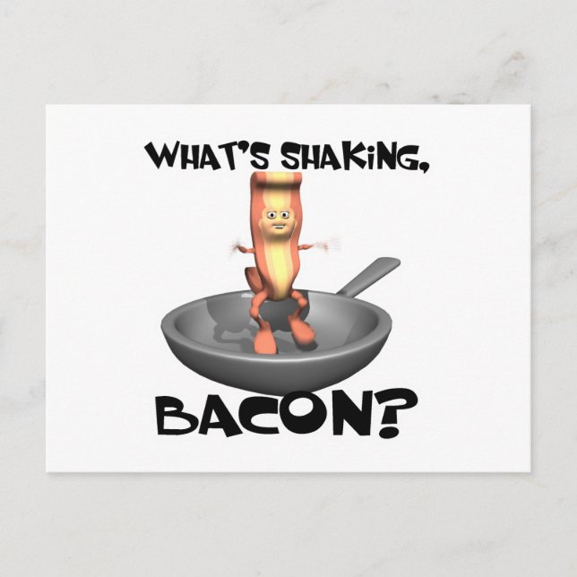 Was Bacon schüttelt Postkarte (Vorderseite)
