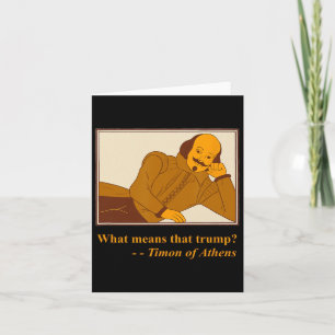 Was bedeutet Trump Timon Athens Shakespeare-Kontin Karte