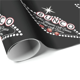 Was bei Bunco passiert, bleibt bei Bunco Spaß Geschenkpapier